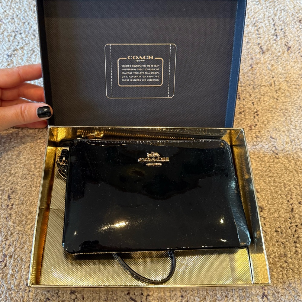 Coach Patent Leather Wristlet - NWT